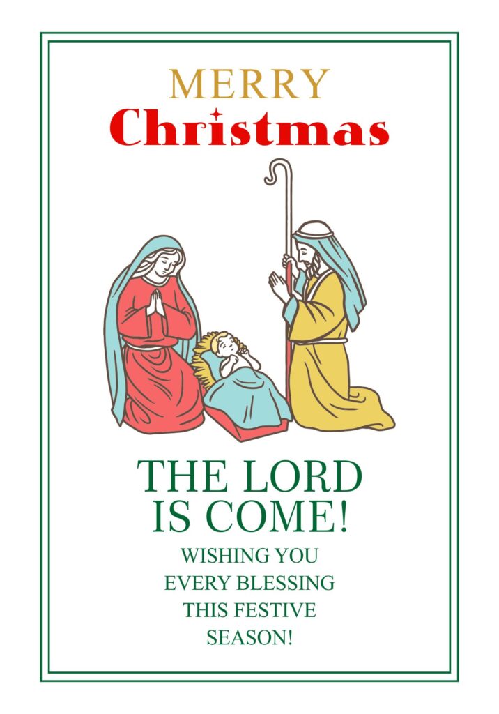 Printable Cute Christian Christmas Cards - Printable JD