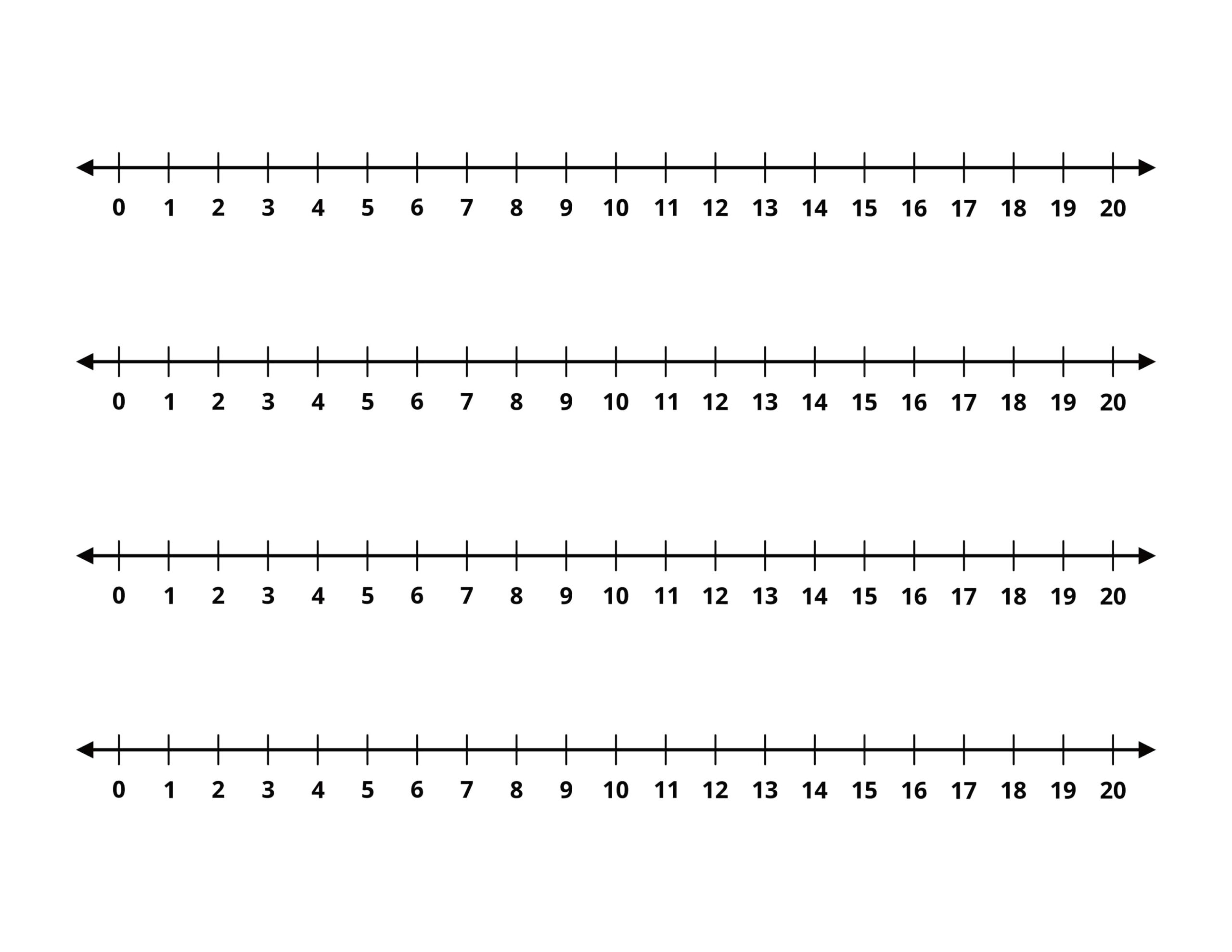 Printable Kindergarten Number Line 0 20_74932