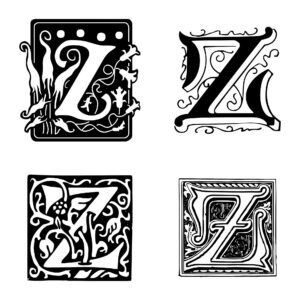 Printable Monogram Letters Z_49330