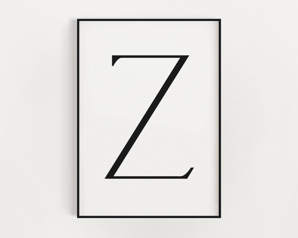 Printable Monogram Letters Z - Printable JD