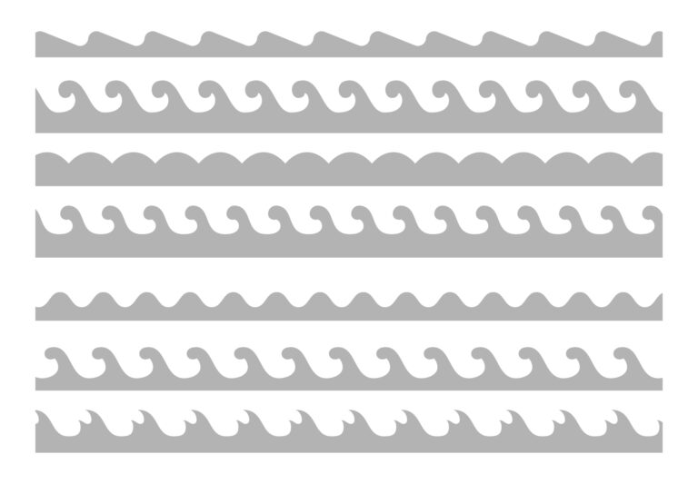 Printable Wave Stencil Printable JD