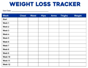 Printable Weekly Weight Chart_51832