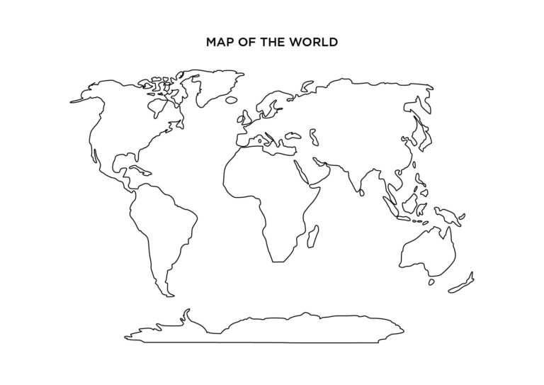 Printable World Map Worksheet - Printable JD