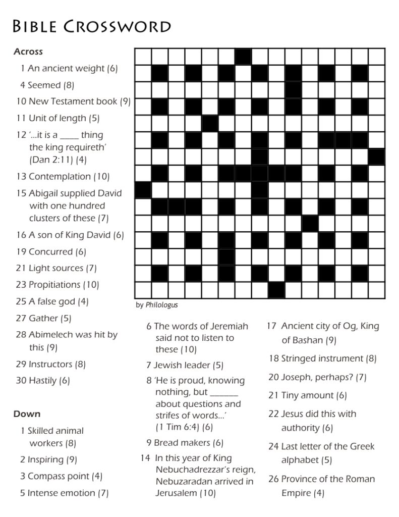 7 Daily Printable Crossword Puzzles Printable JD