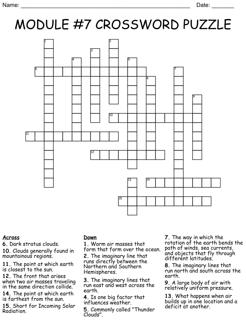 7 Online Printable Crossword Puzzle_25010