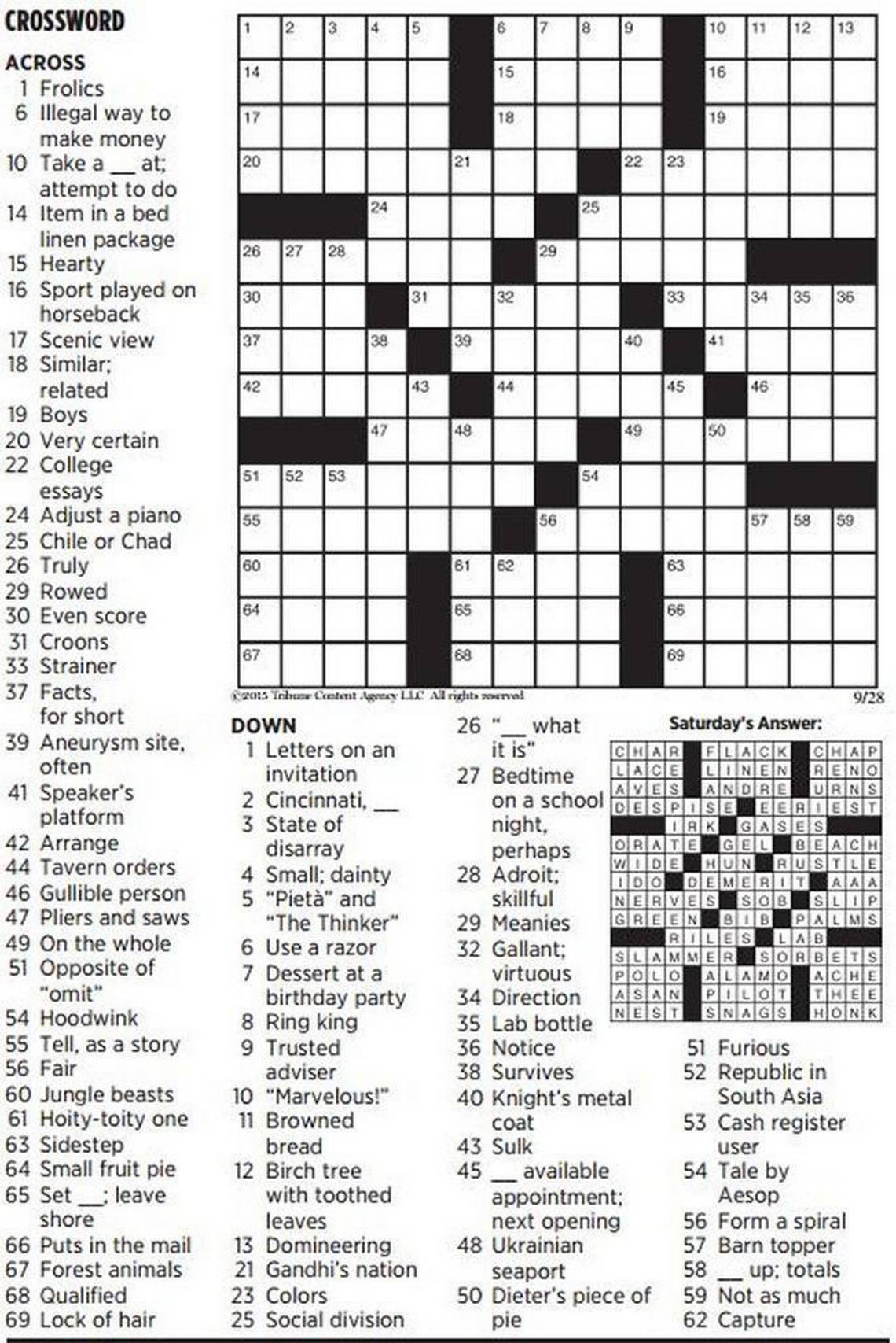 Daily Commuter Crossword Puzzle Printable_95218
