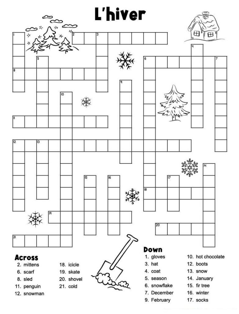 Free Crossword Printables With Answers - Printable JD