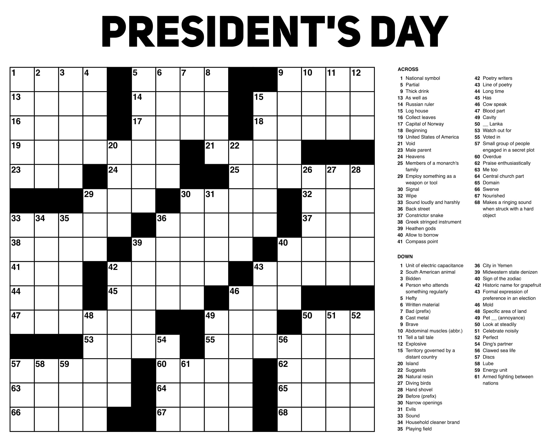 Free Daily Printable Crossword Puzzles_51690
