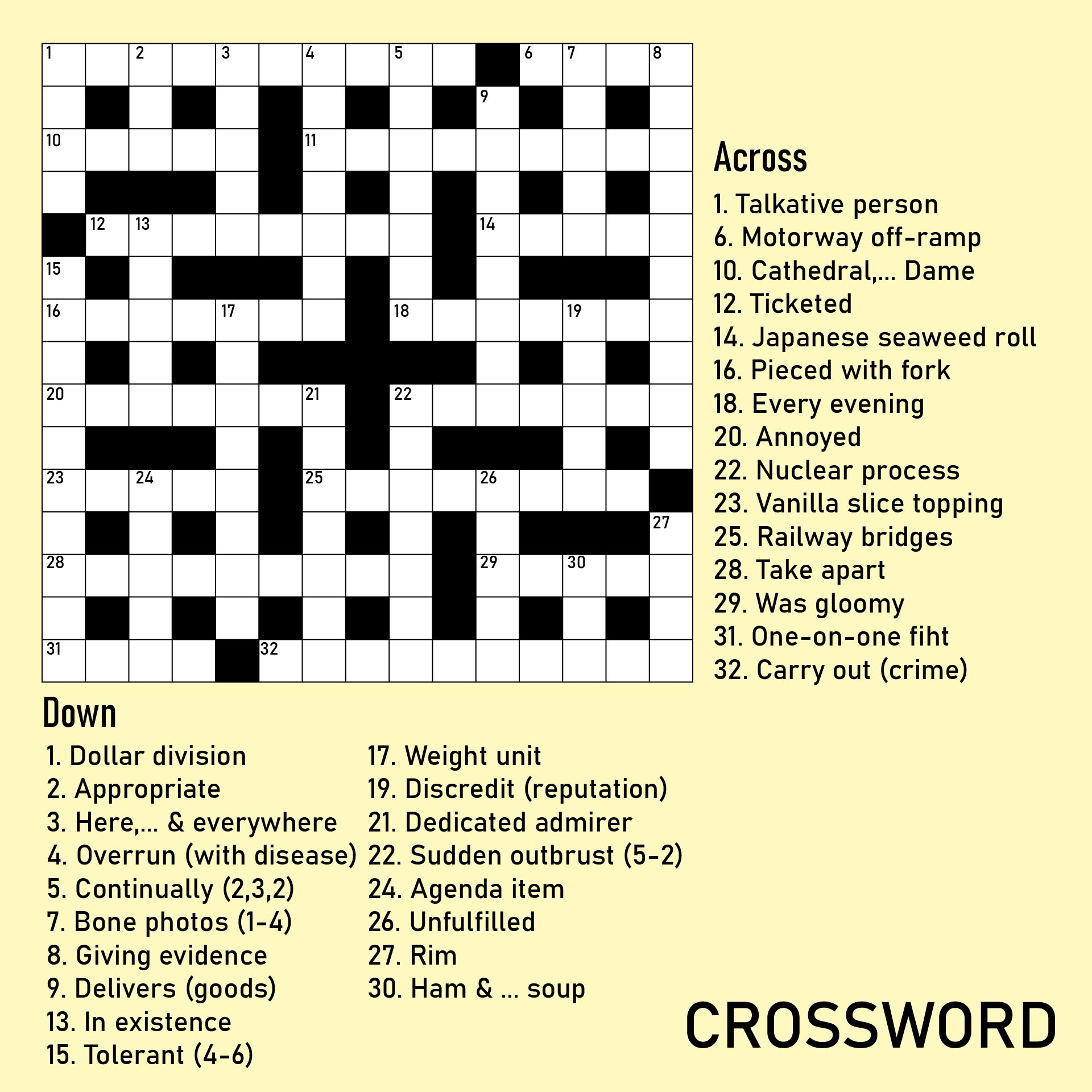 Free Printable Crossword Puzzles For Seniors Printable JD