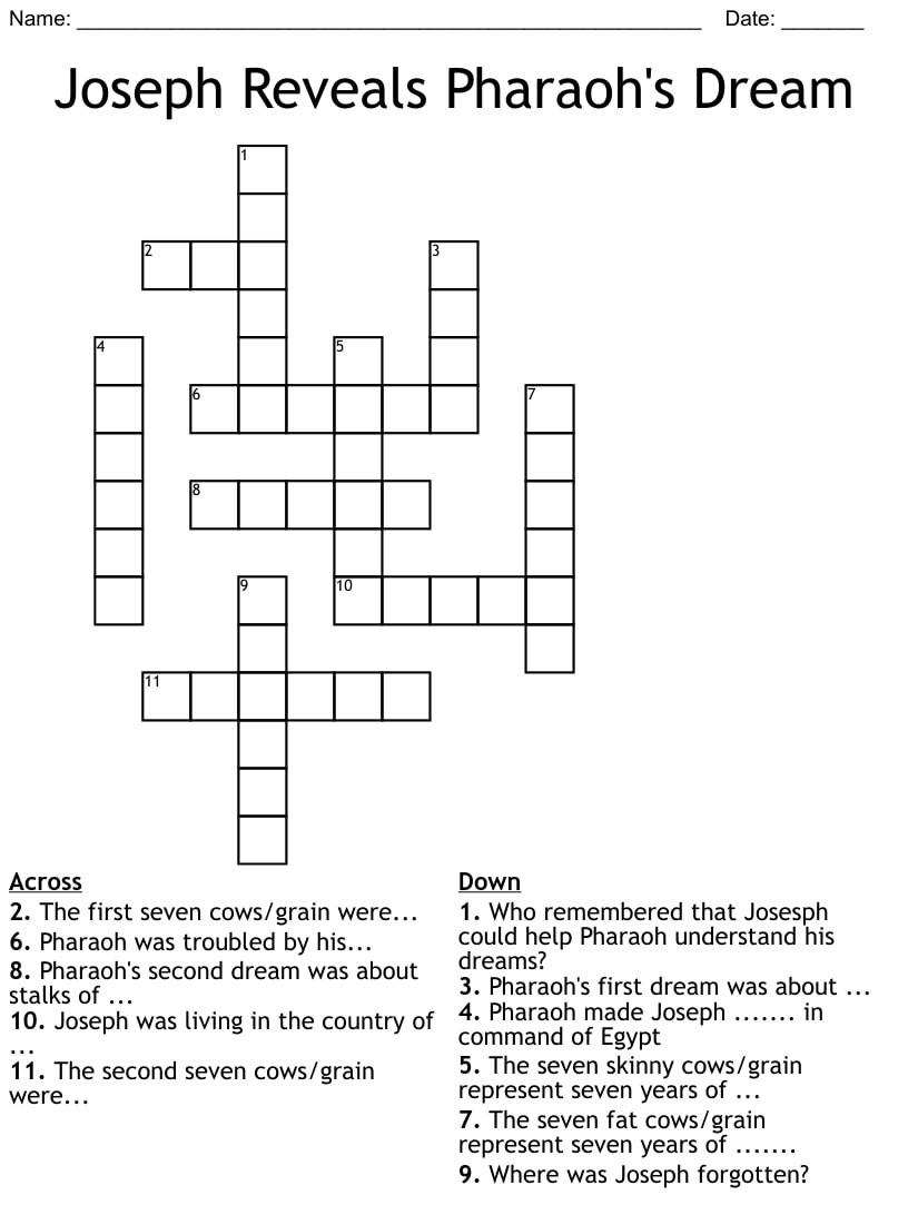 Free Printable Joseph Crossword Puzzles_52001