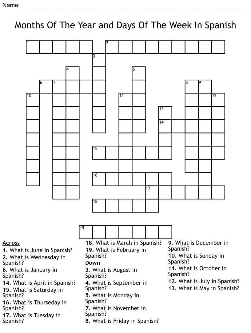 Free Printable Spanish Crossword Puzzles_92504
