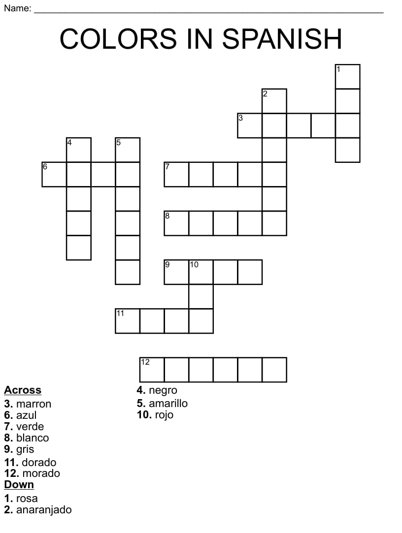 Free Printable Spanish Crossword Puzzles_93250