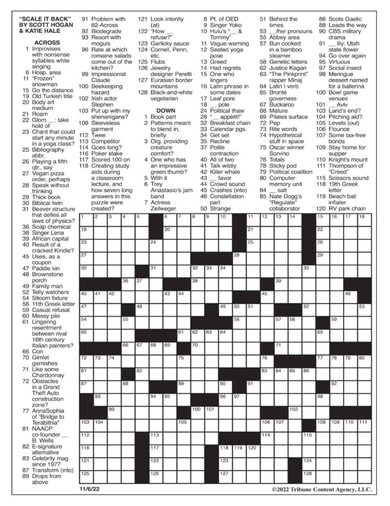 Free Printable Sunday Crossword Puzzles - Printable JD