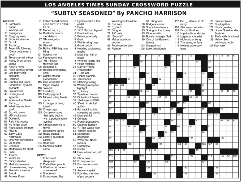 Hard Crossword Puzzles Printable Printable JD