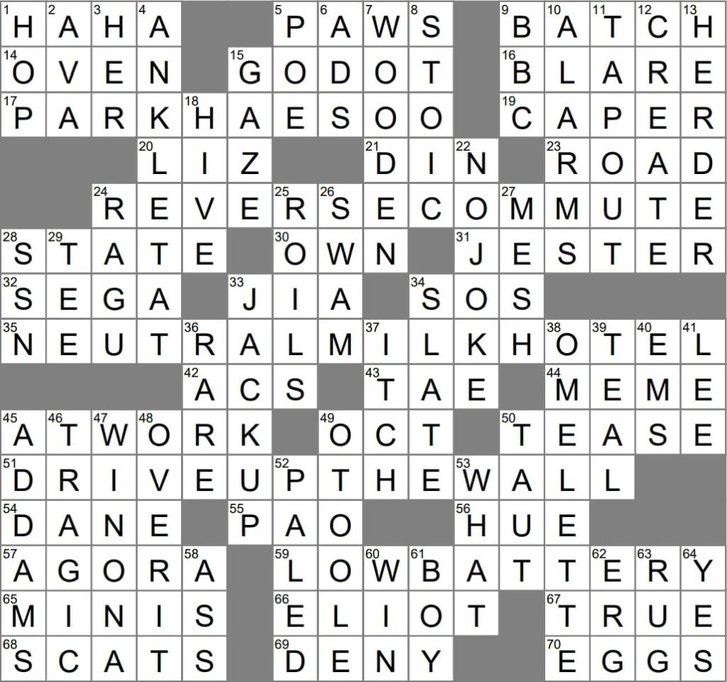 LA Times Sunday Crossword Puzzles Printable - Printable JD