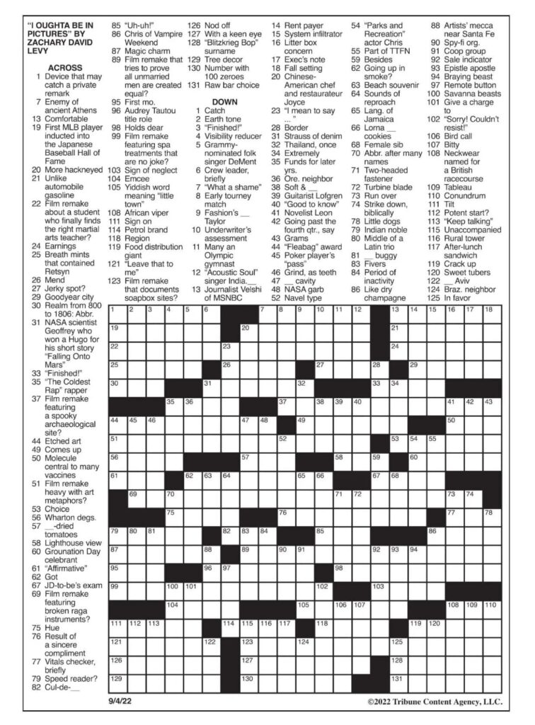 Los Angeles Times Sunday Crossword Printable Printable JD