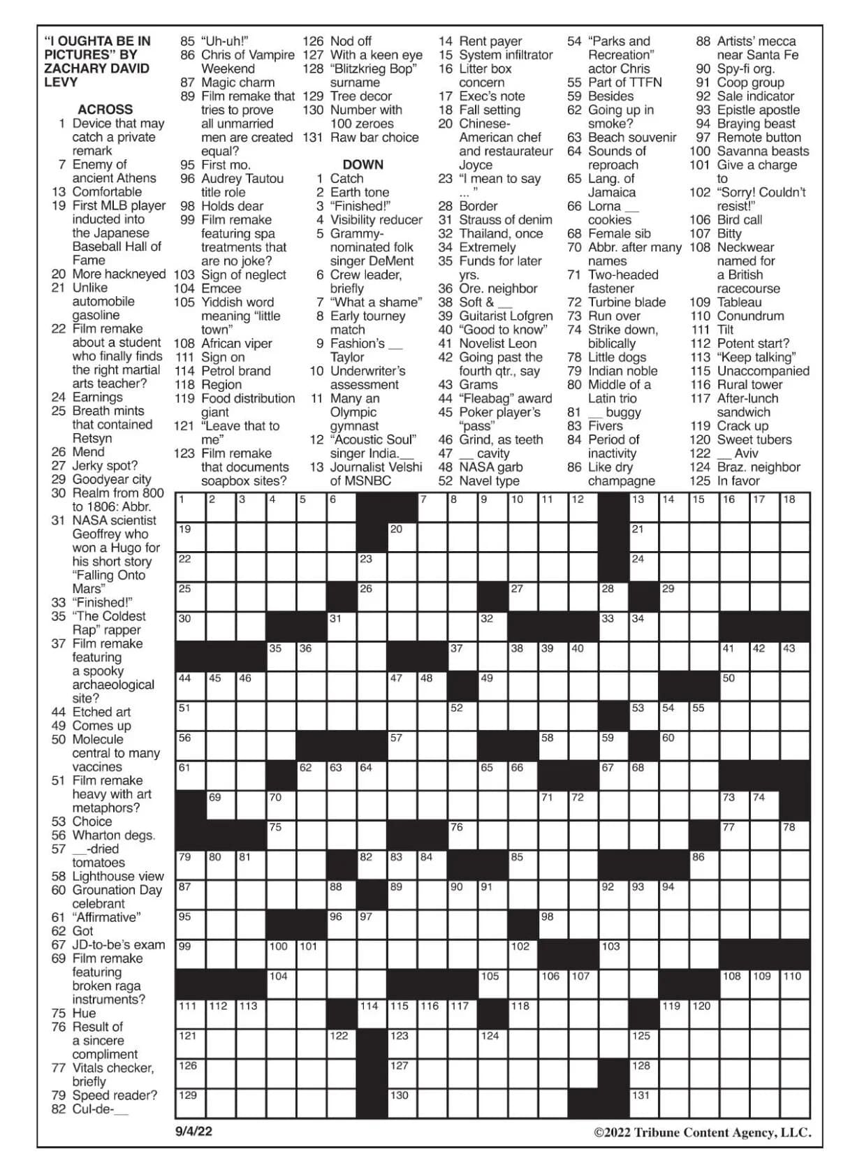 Los Angeles Times Sunday Crossword Printable_81226