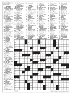 Los Angeles Times Sunday Crossword Printable_92551