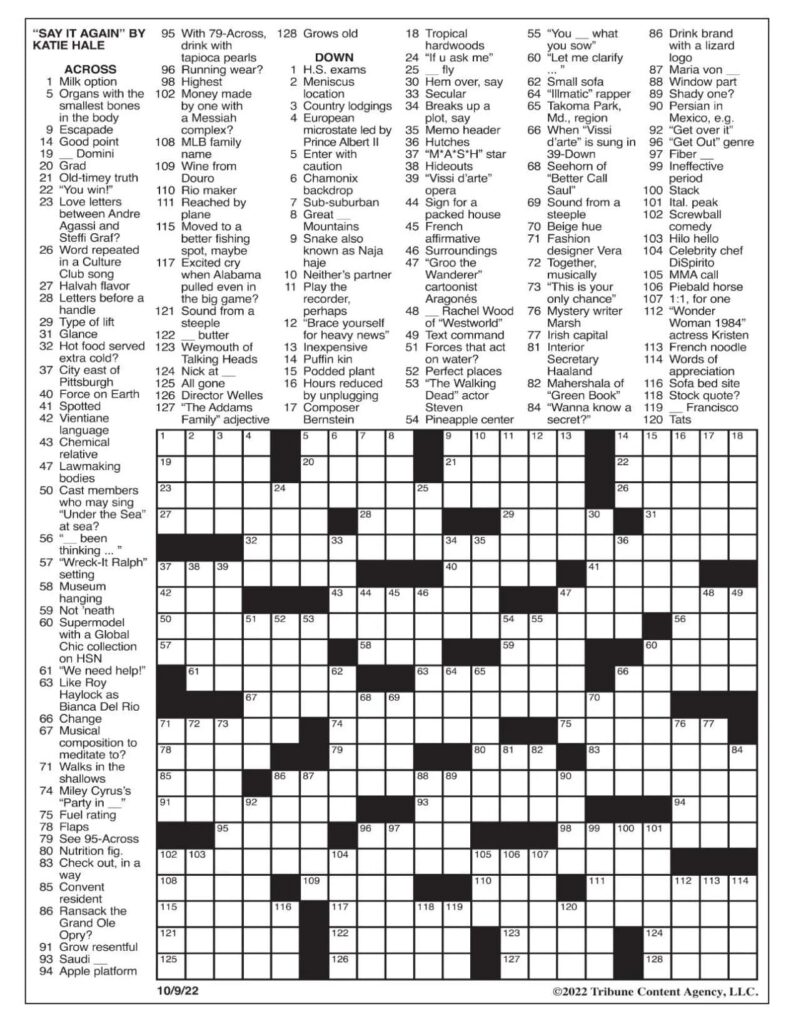 Los Angeles Times Sunday Crossword Printable - Printable JD