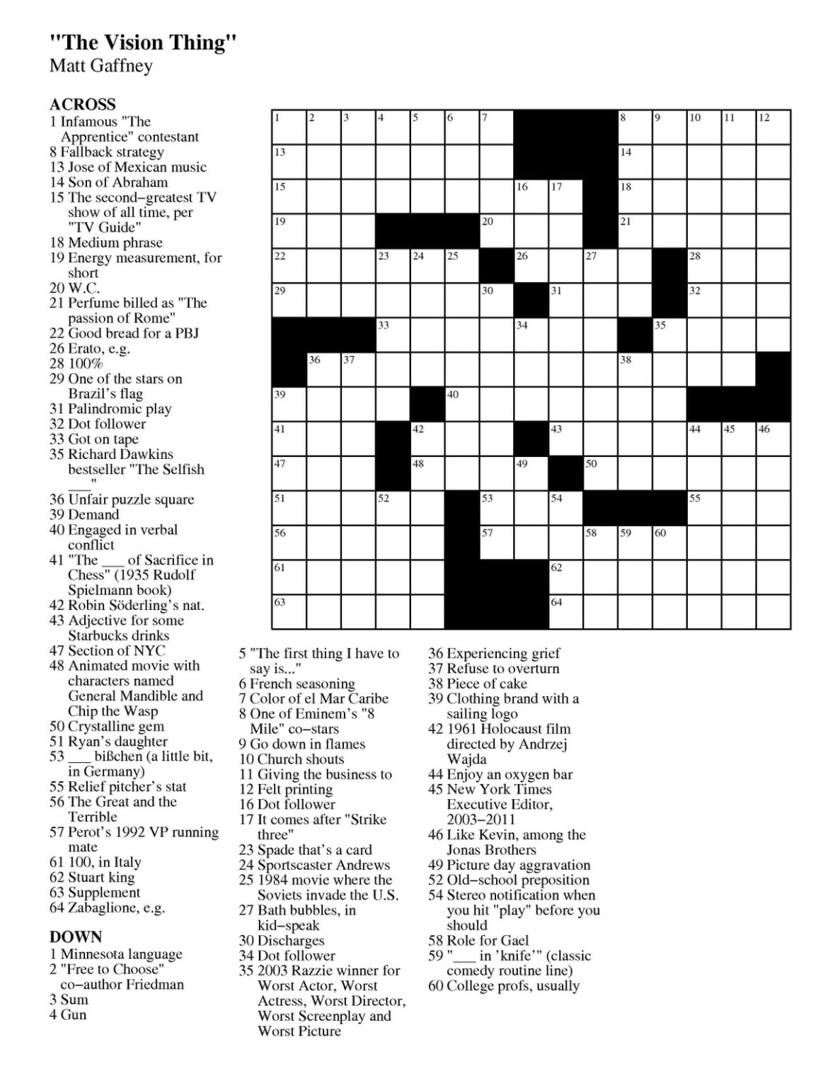 People Magazine Printable Crossword Puzzles Printable JD