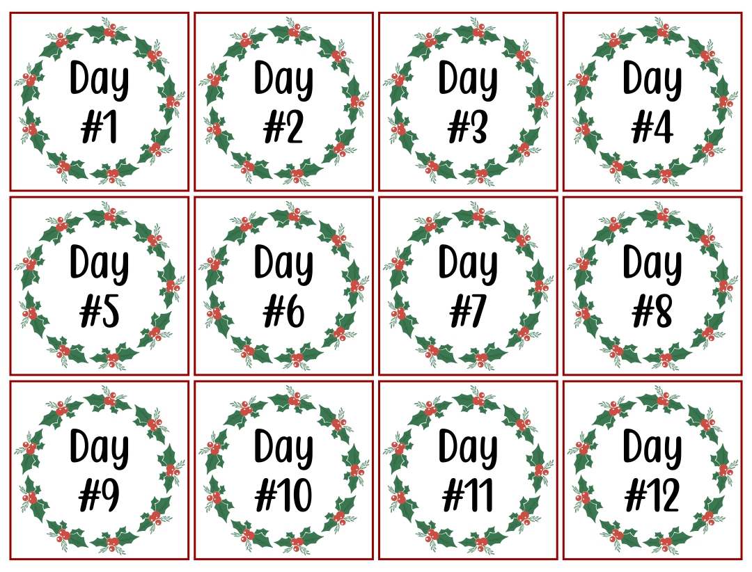 Printable 12 Days Of Christmas Tags_51690