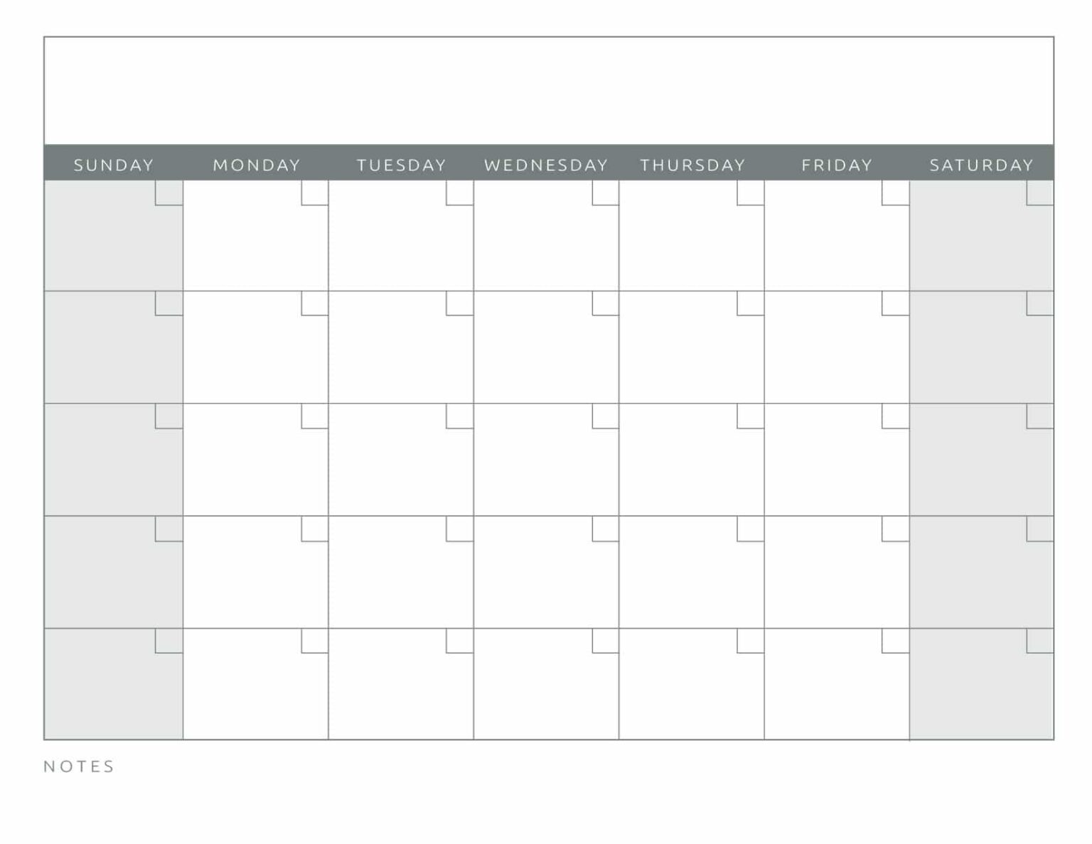 Printable Blank Monthly Calendar Template - Printable JD