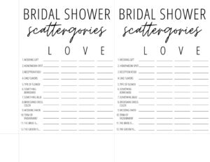 Printable Bridal Scattergories Sheets_18962
