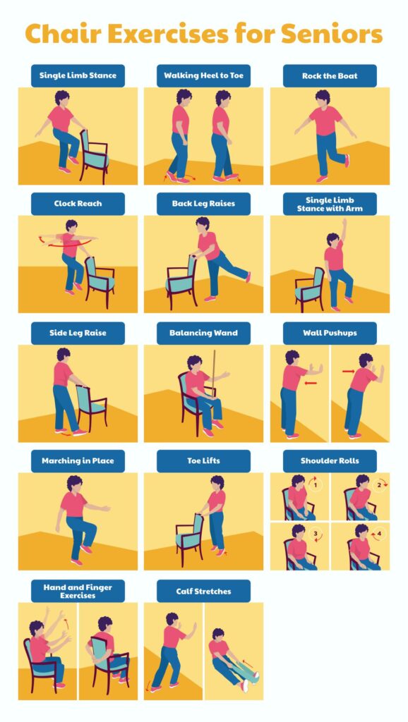 Printable Chair Gym Exercises - Printable JD