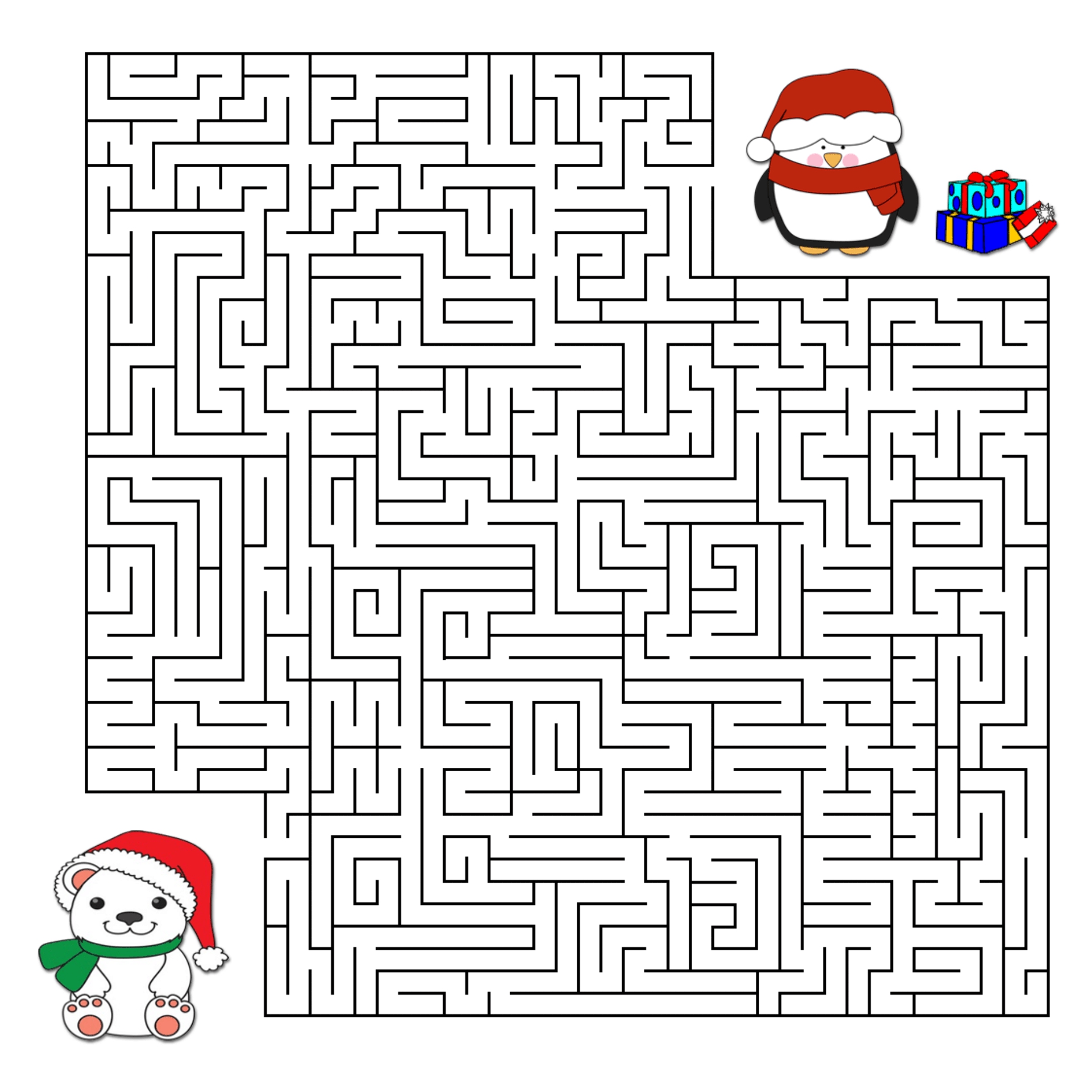 Printable Christmas Tree Maze Hard_92301