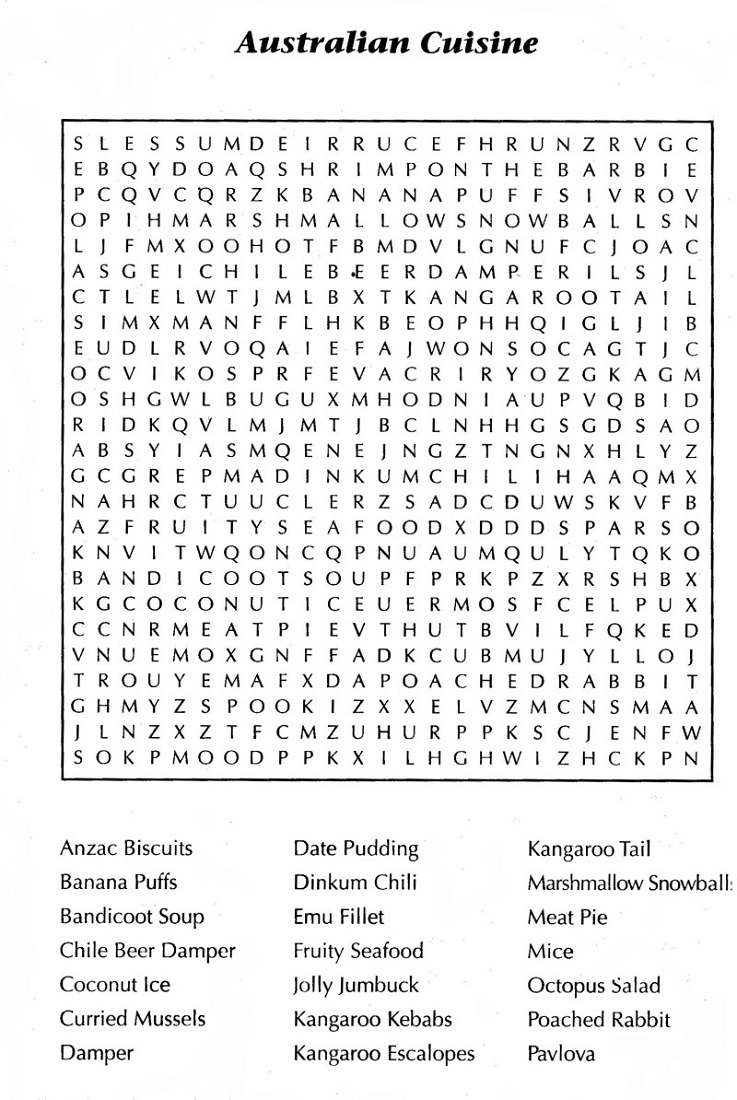 Printable Crossword Puzzles Australia_58260