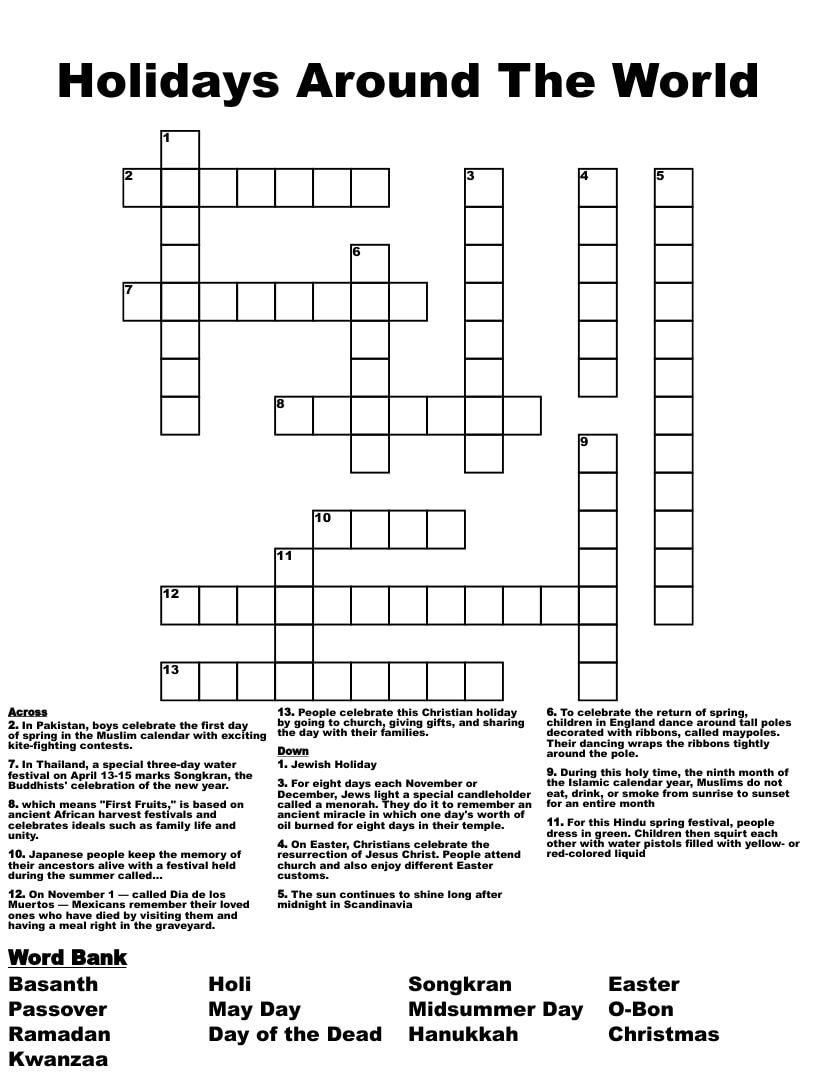 Printable Crosswords With Answers_51202