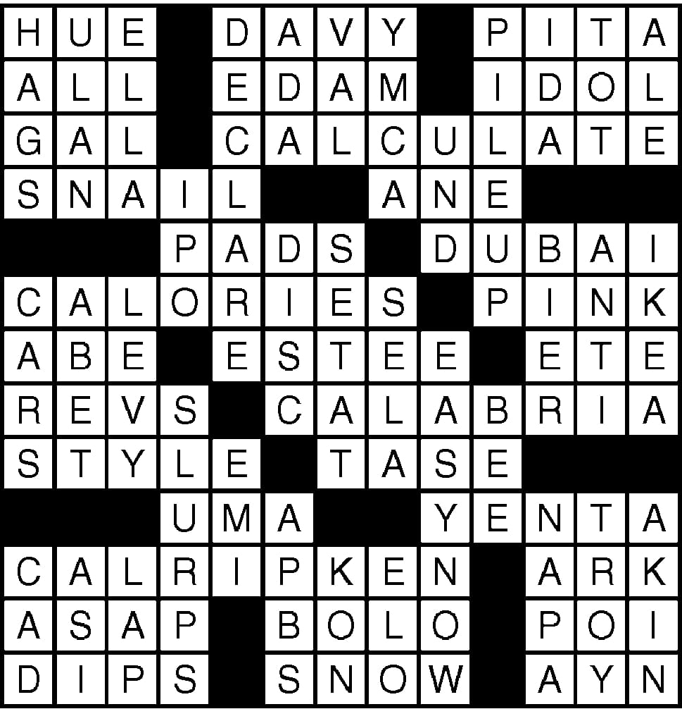 Printable Eugene Sheffer Crossword Puzzle_69240