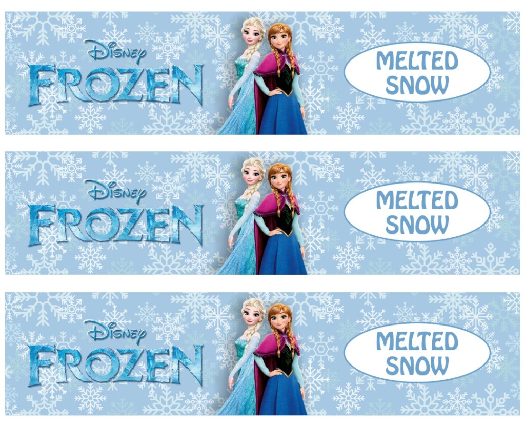 Printable Frozen Water Labels - Printable JD