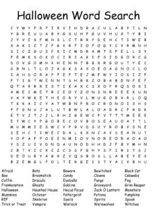 Printable Halloween Word Search Pages_51584