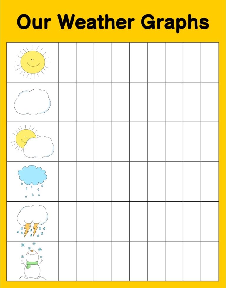 Printable Kindergarten Weather Graph - Printable JD