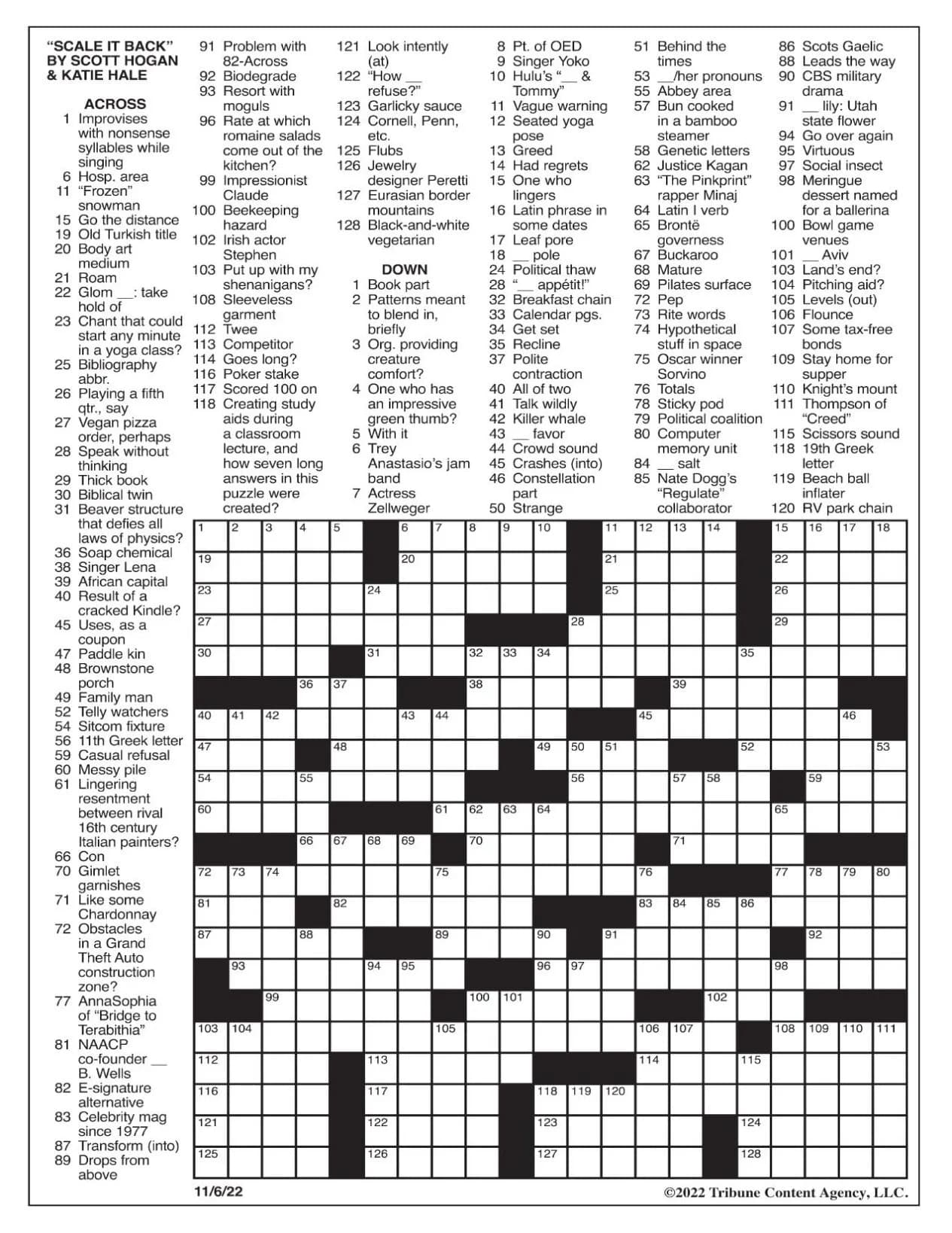 Printable LA Times Sunday Crossword 2019_14826