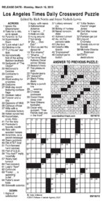 Printable LA Times Sunday Crossword 2019_9257