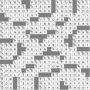 Printable La Times Sunday Crossword Printable Jd