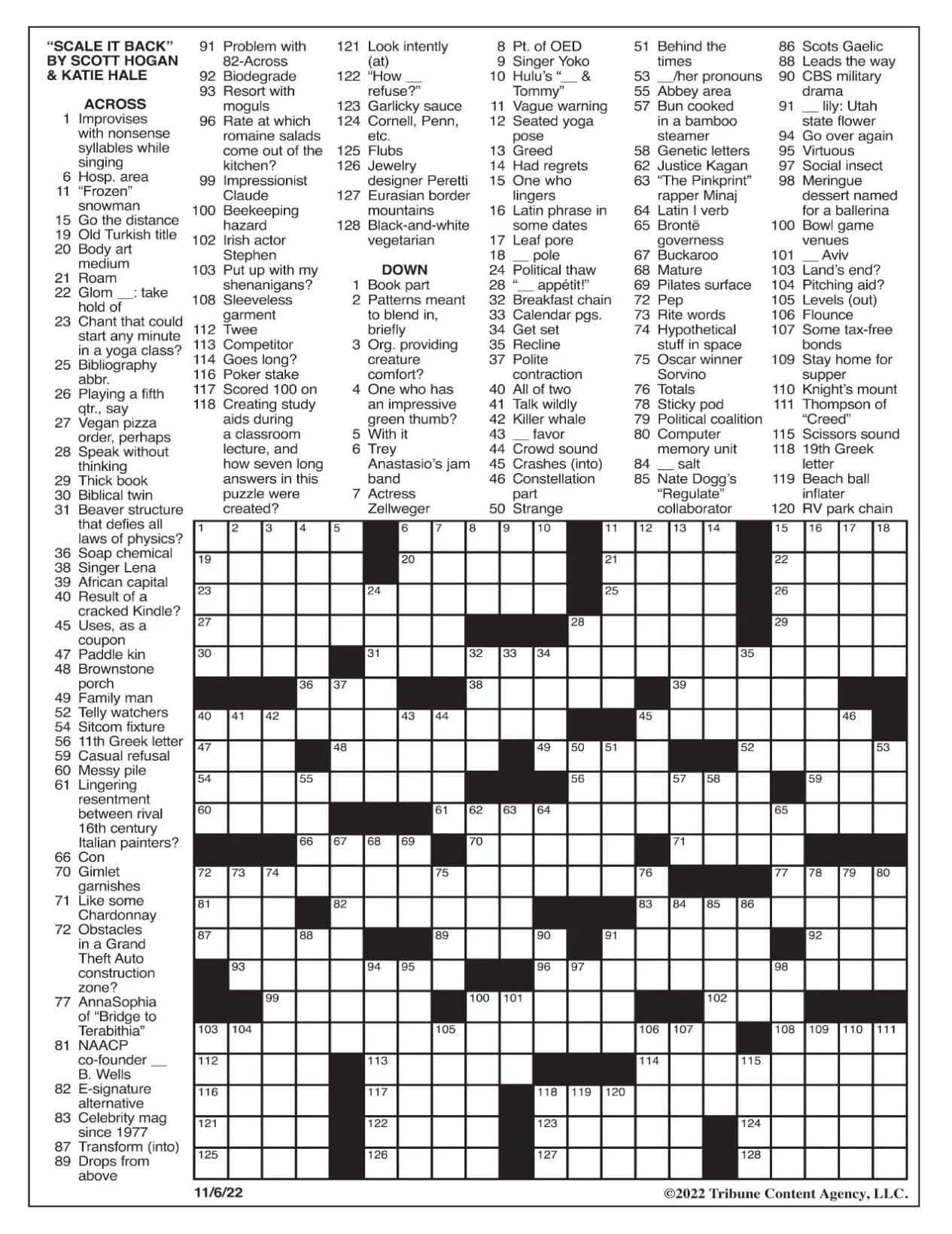 Free Printable LA Times Sunday Crossword Puzzles More Printables 