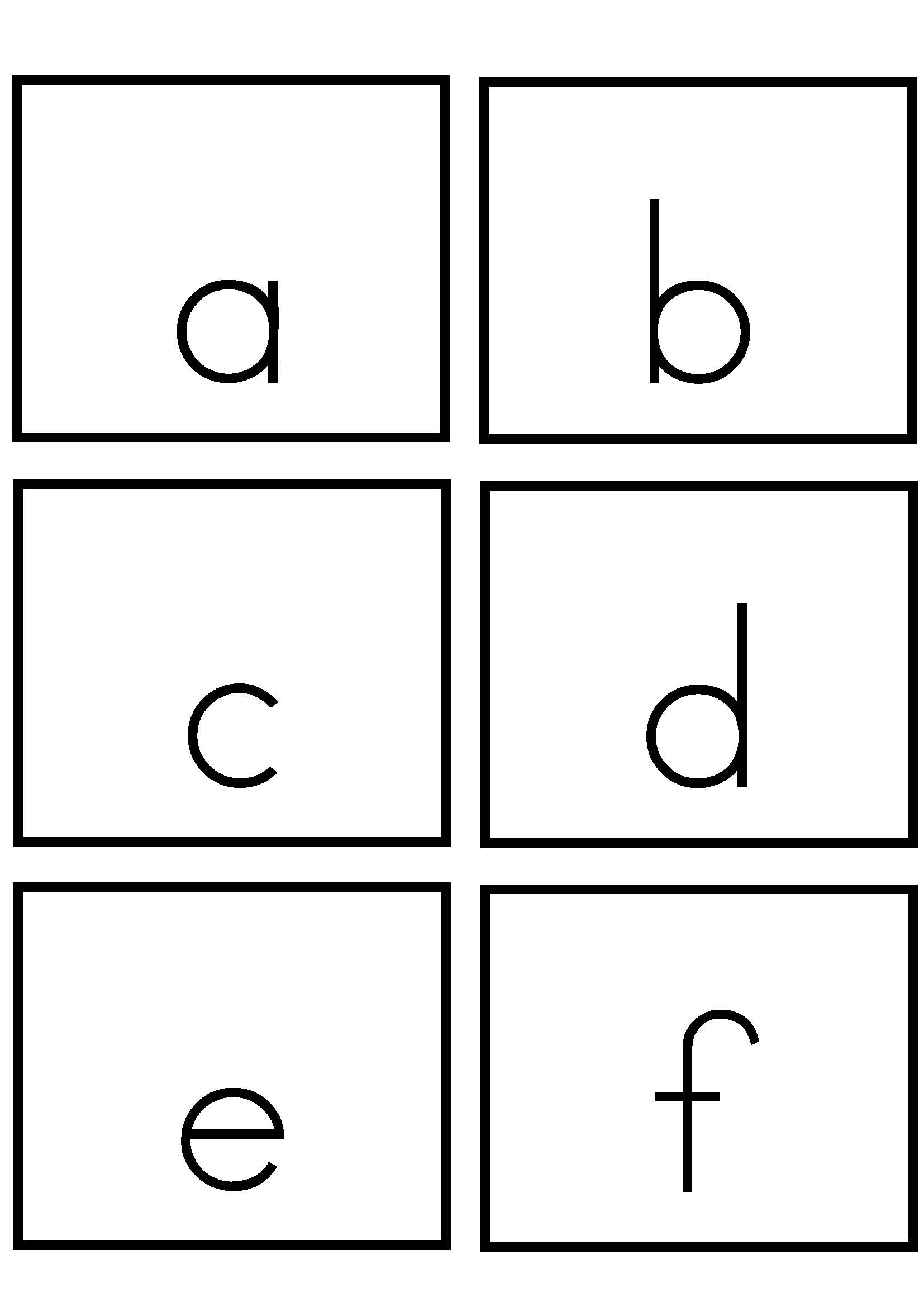 Printable Lower Case Alphabet Flash Cards_41990