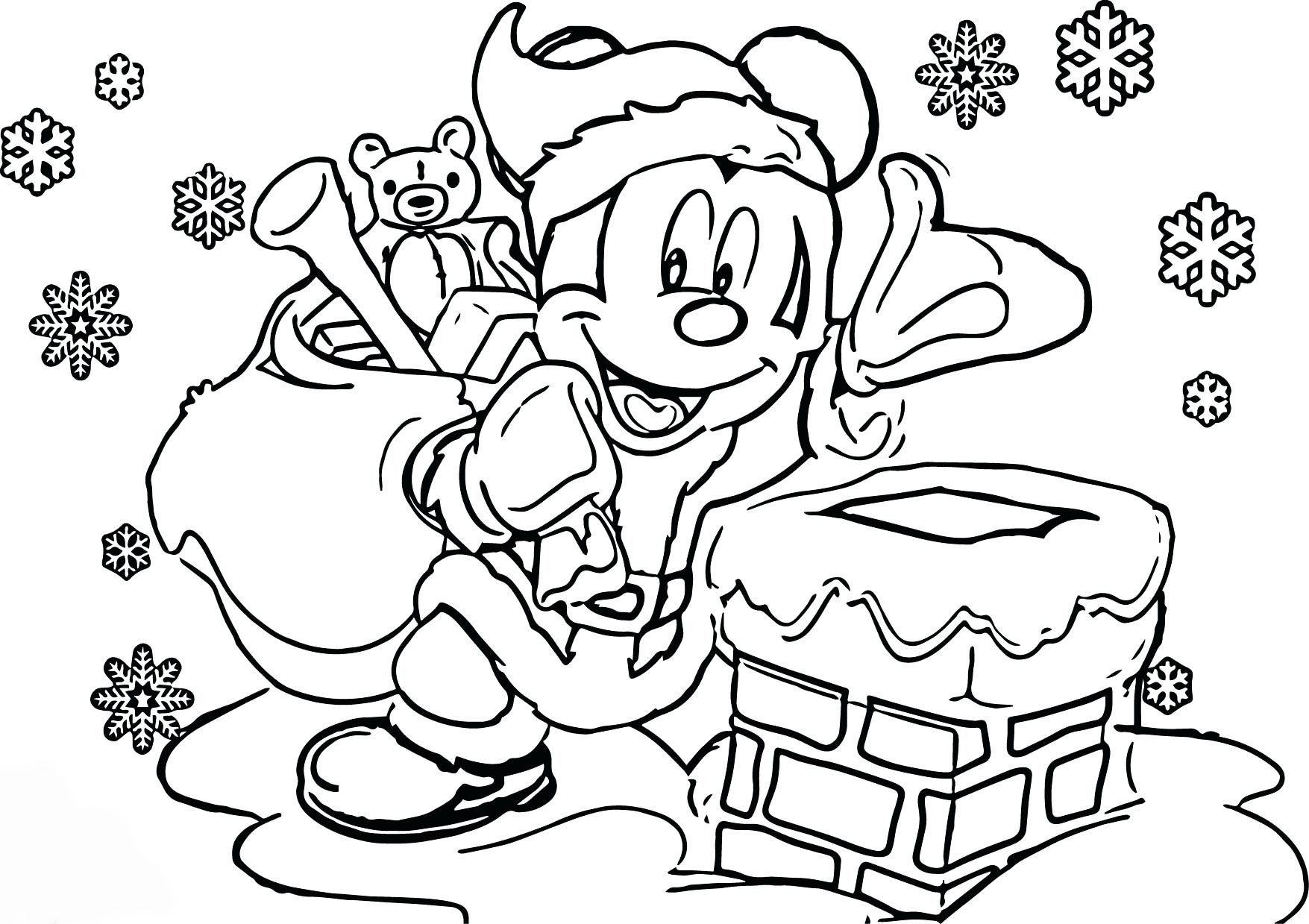 Printable Mickey Mouse Christmas Coloring Sheets_84177