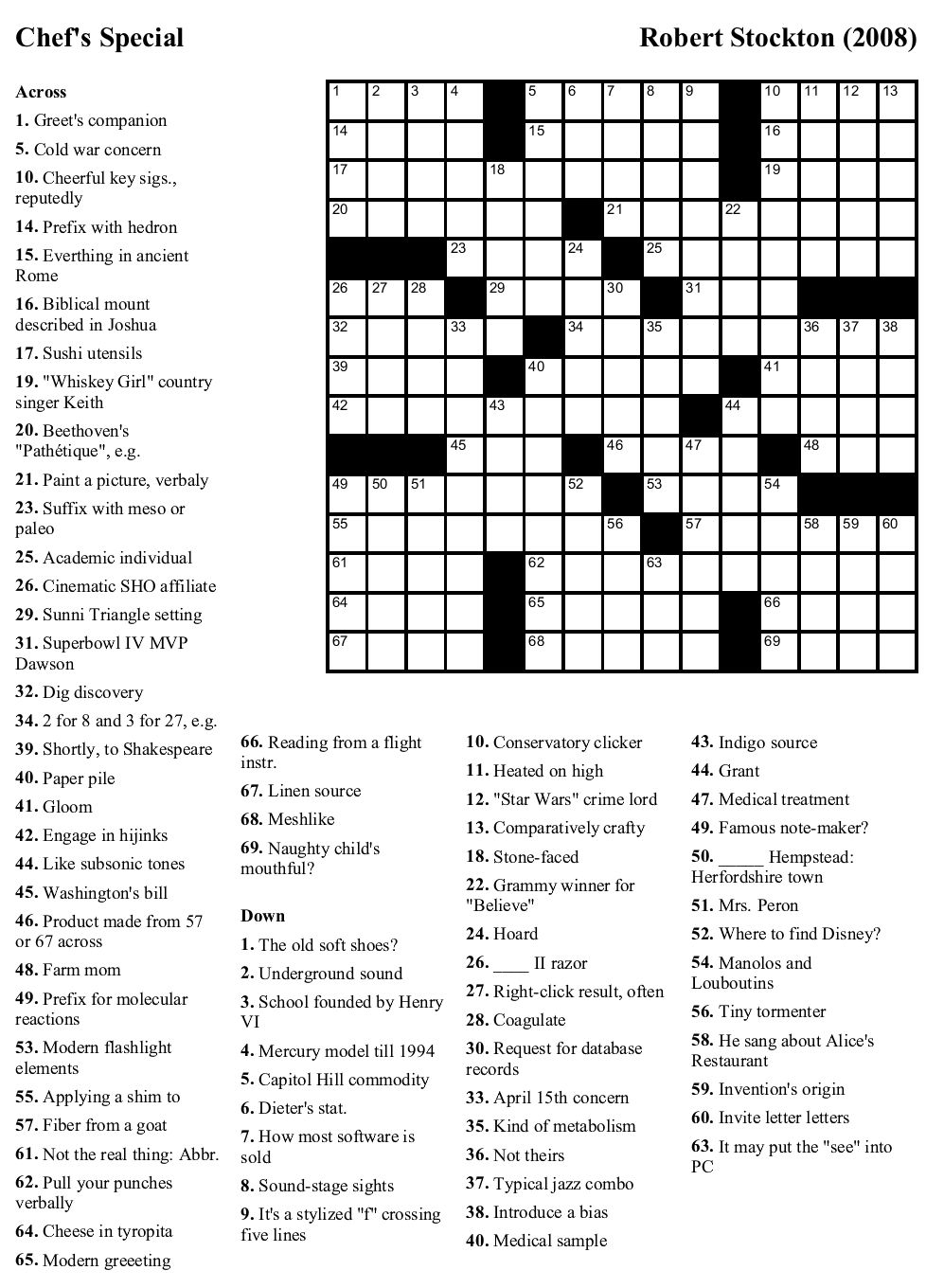 Printable NYT Sunday Crossword Puzzles_12639