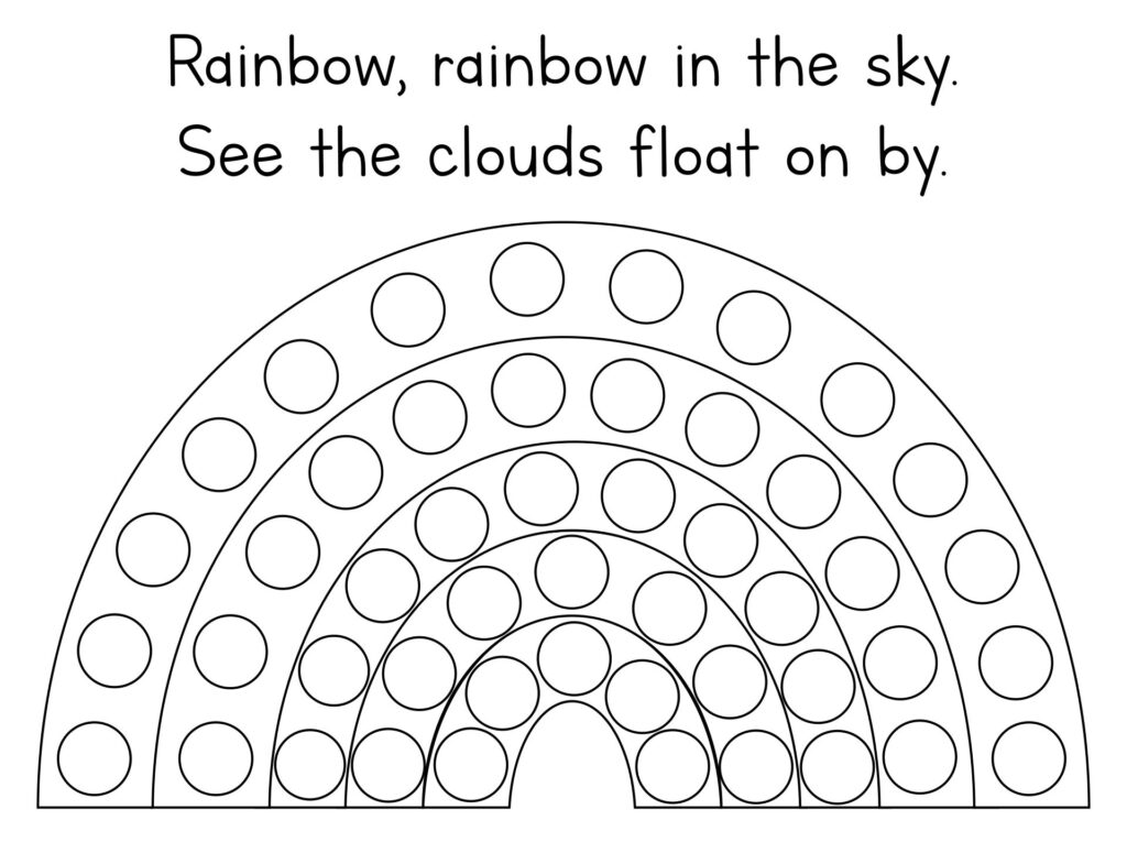 Printable Rainbow Do A Dot Art Printable JD