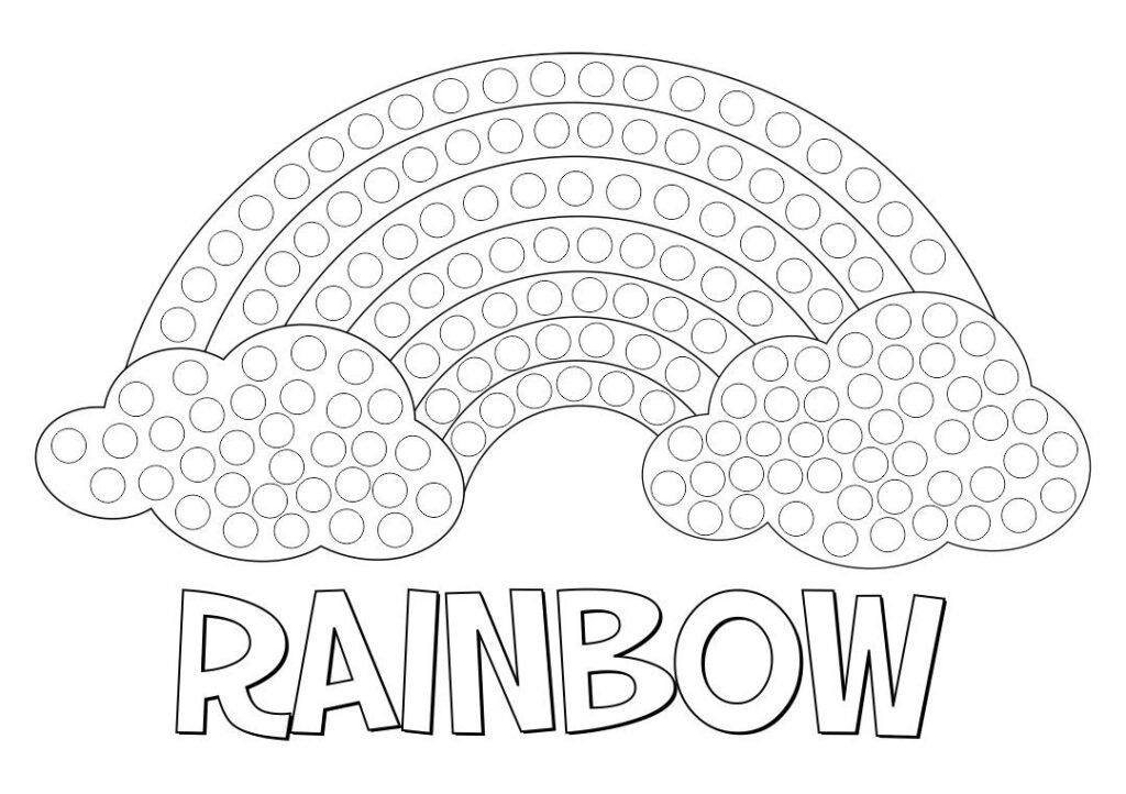 Printable Rainbow Do A Dot Art - Printable JD