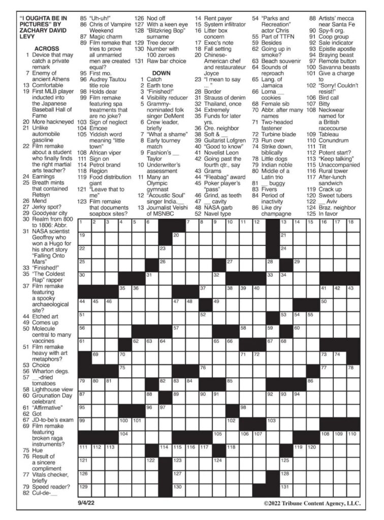 Printable Sunday Crossword Puzzles Free - Printable JD