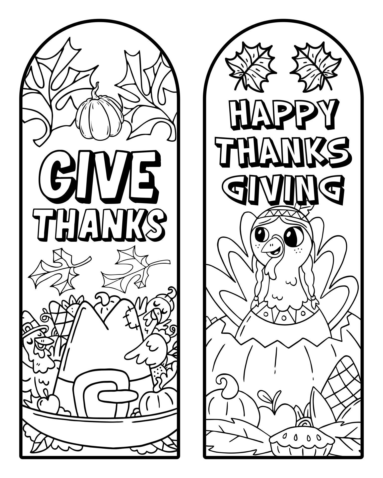 Printable Thanksgiving Bookmarks_93601