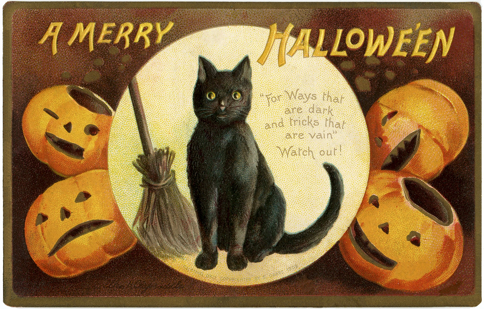 Printable Vintage Halloween Cards_19305