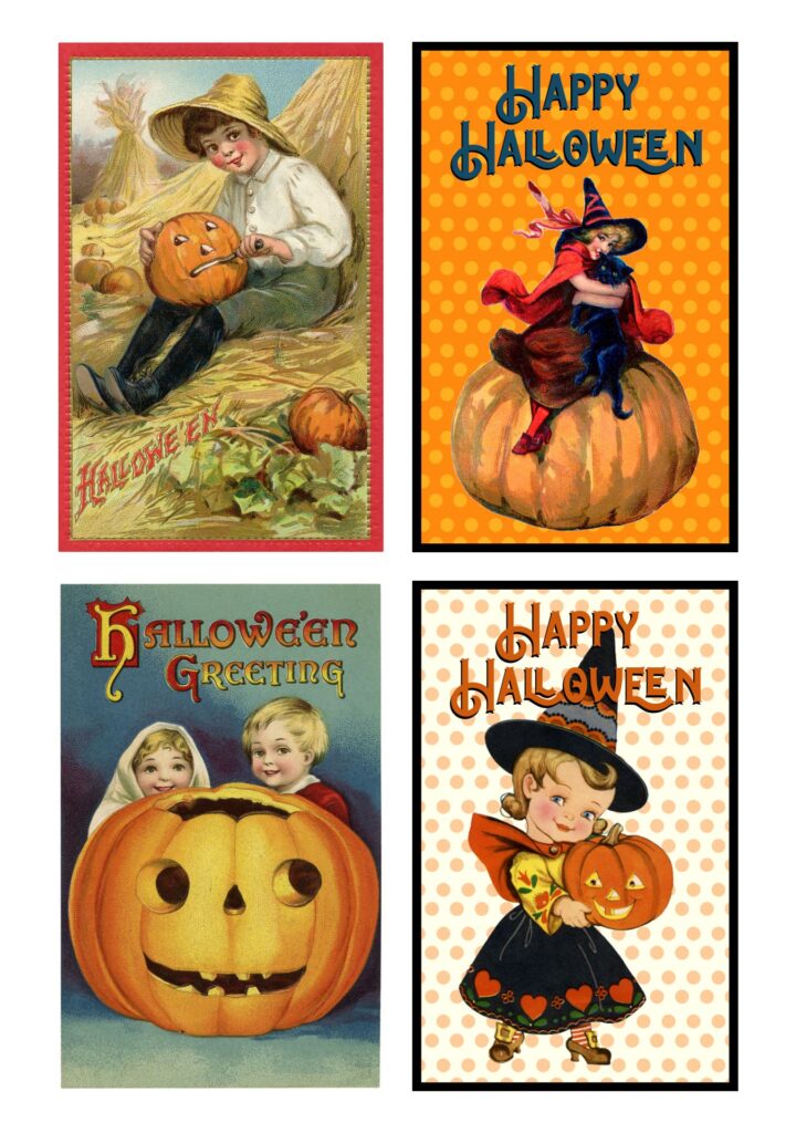 Printable Vintage Halloween Cards Printable Jd