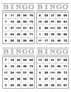 100 Free Printable Bingo Cards - Printable JD