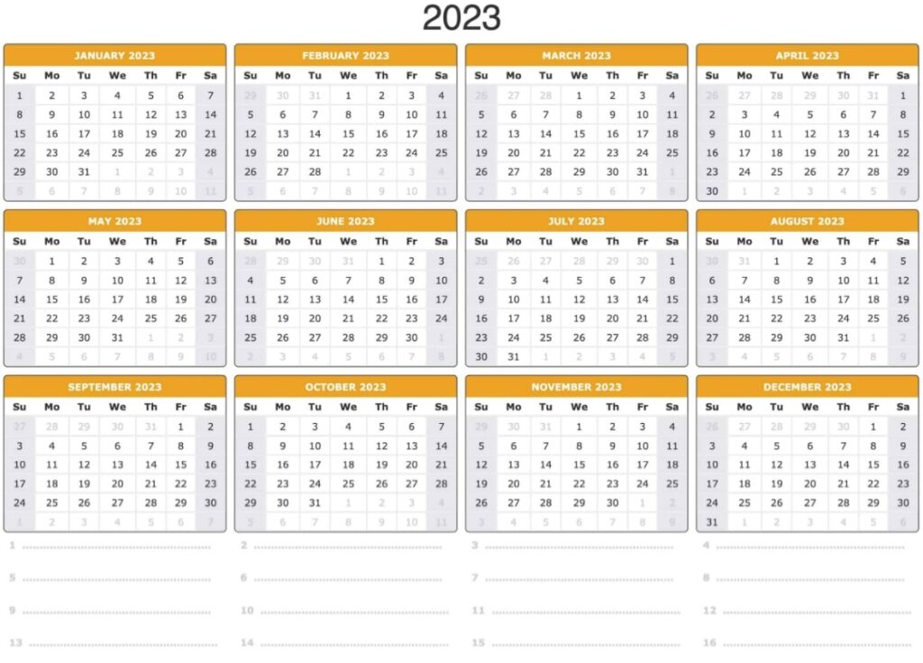 Calendarlabs 2023 Printable Printable JD